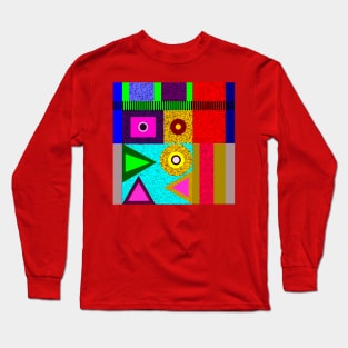 Textured geometric Long Sleeve T-Shirt